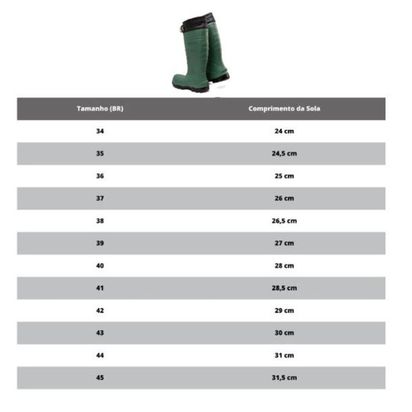 Bota Baspan Superleve Cano Longo Náutica com Amarra Verde