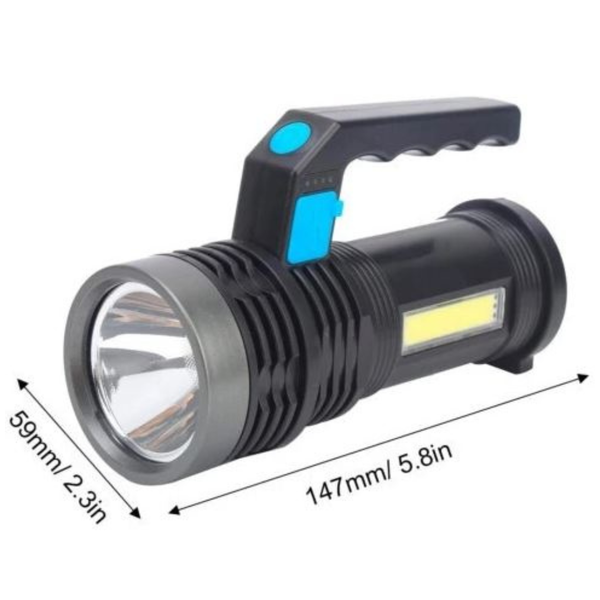 Lanterna LED Recarregável USB Portátil 14.7 cm Kapbom KA-L1779