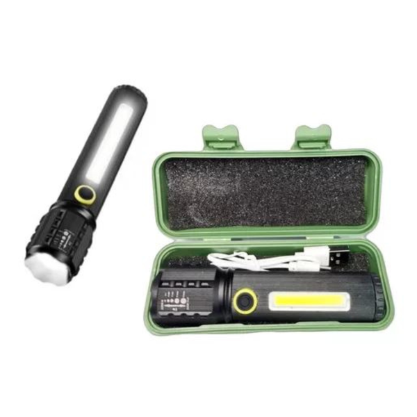 Mini Lanterna LED Recarregável com Luz Lateral Kapbom KA-L1337